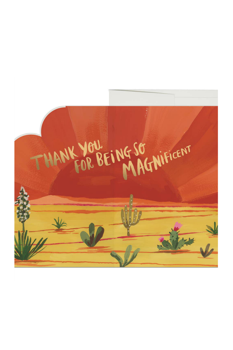 Red Cap Cards Sunset Cactus Greeting Card