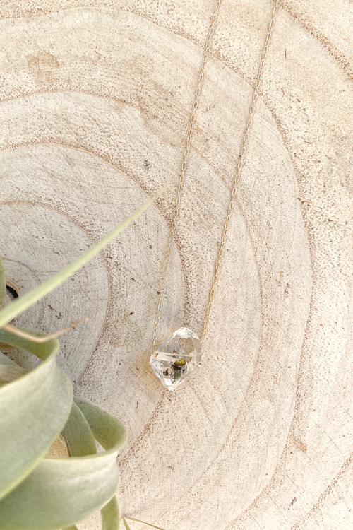 Single Herkimer Diamond Necklace