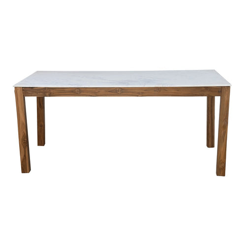 Mango Wood Farm Table with Marble Top