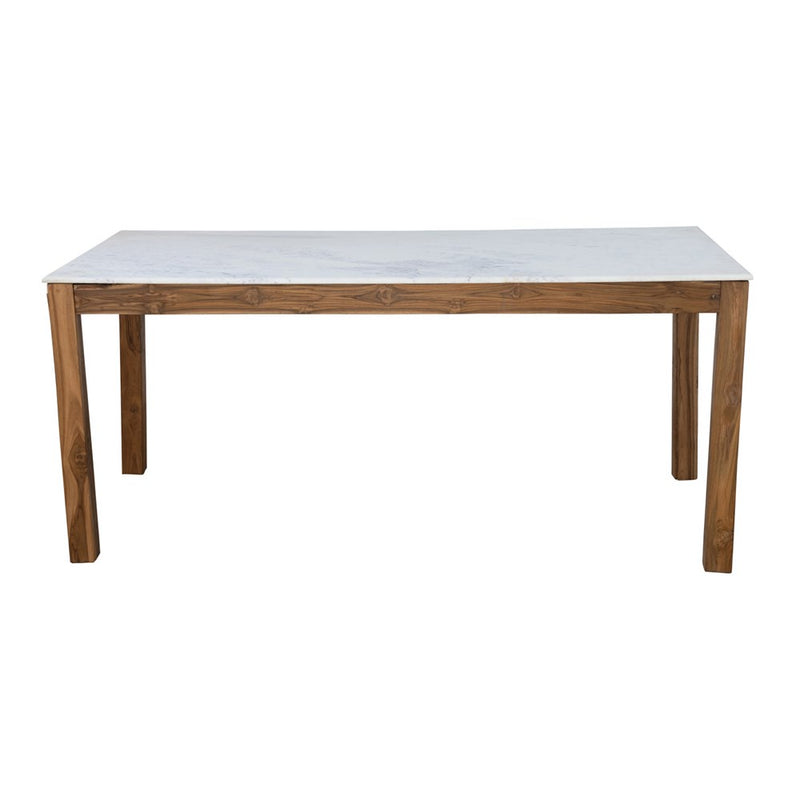 Mango Wood Farm Table with Marble Top-Creative Co-Op-ECOVIBE