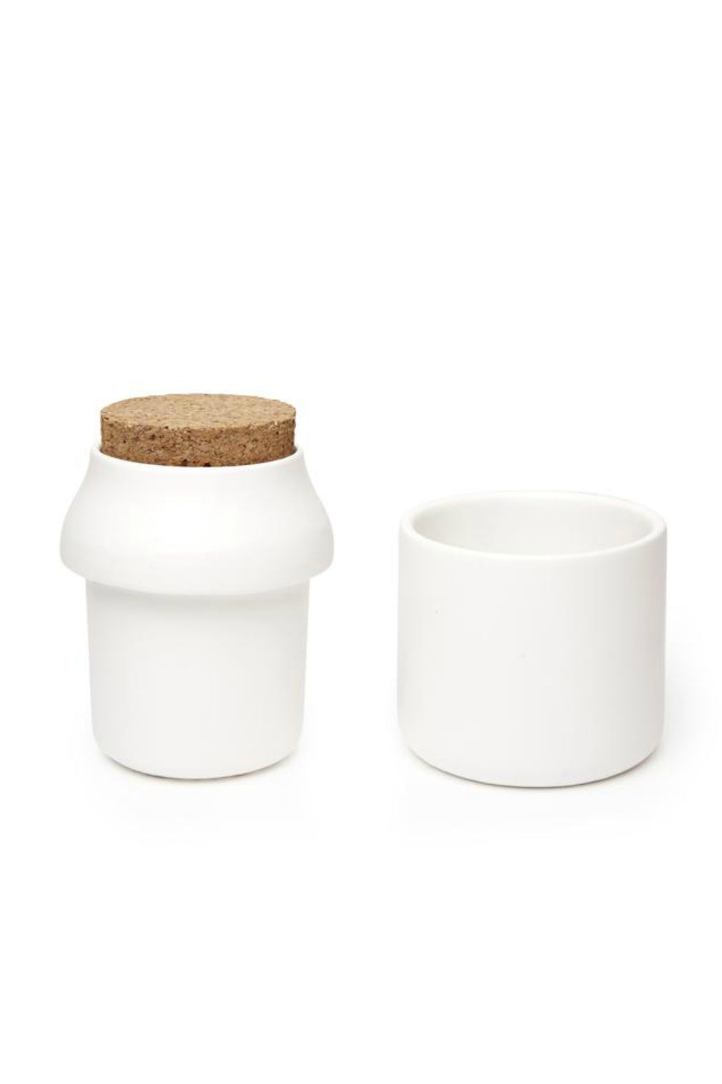 White Ceramic Herb Grinder + Jar – ECOVIBE
