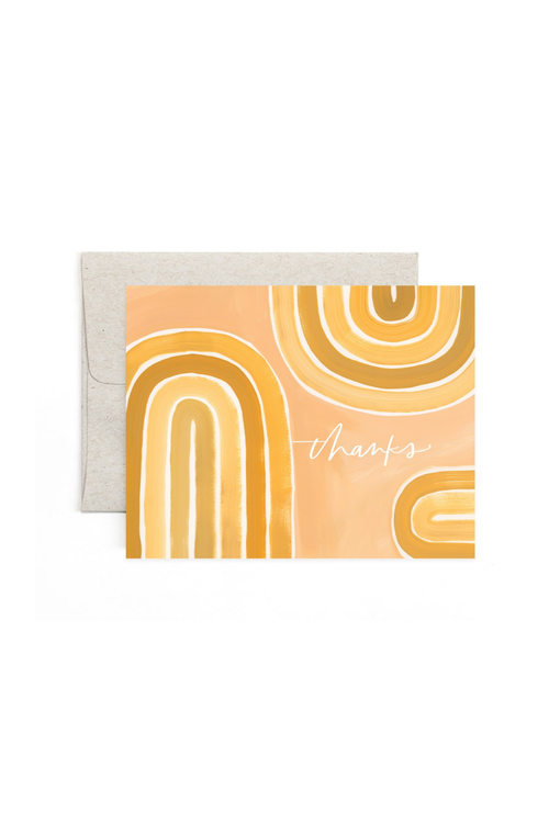 One Canoe Two Arches Thanks Greeting Card
