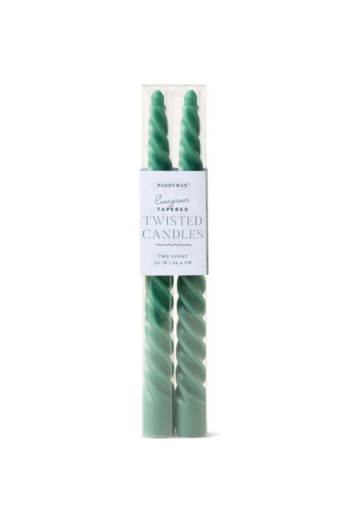 Paddywax Cypress + Fir Twisted Taper Candles