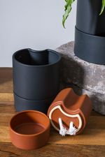 3 of 4:Jett Self-Watering Pot in Black