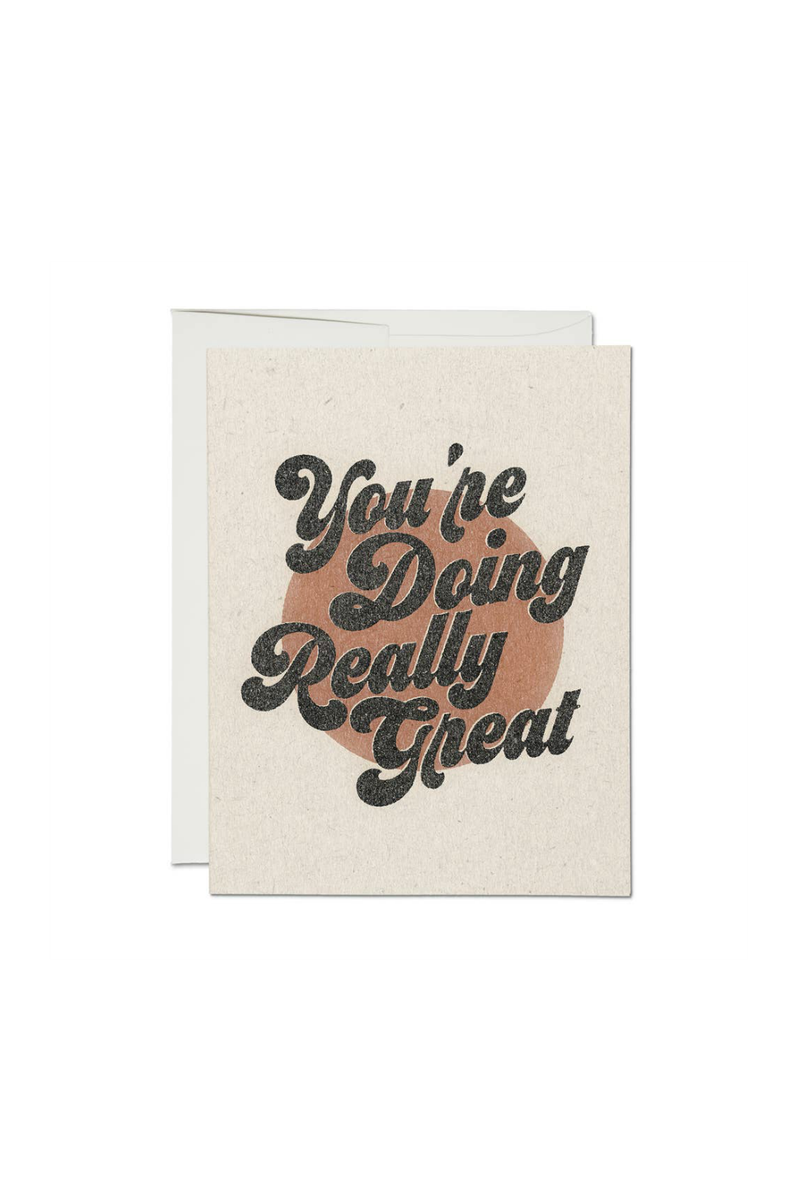 Red Cap Cards You're Doing Great Greeting Card