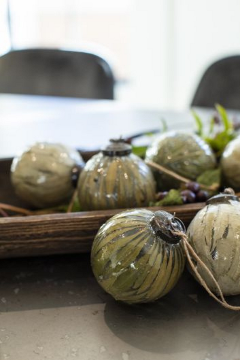 Accent-Decor-Pressed-Leaf-Glass-Ball-Holiday-Ornament