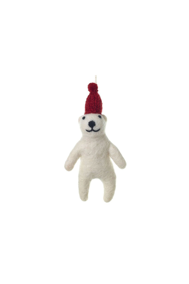 Accent-Decor-endangered-animals-wool-felt-holiday-ornament-polar-bear