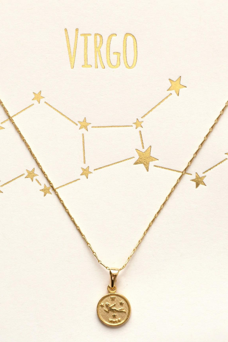 Tiny Zodiac Medallion Necklace-Amano Studio Jewelry-ECOVIBE