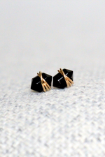 3 of 3:Pike Studs in Black Agate