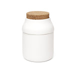 Kikkerland White Ceramic Herb Grinder + Jar
