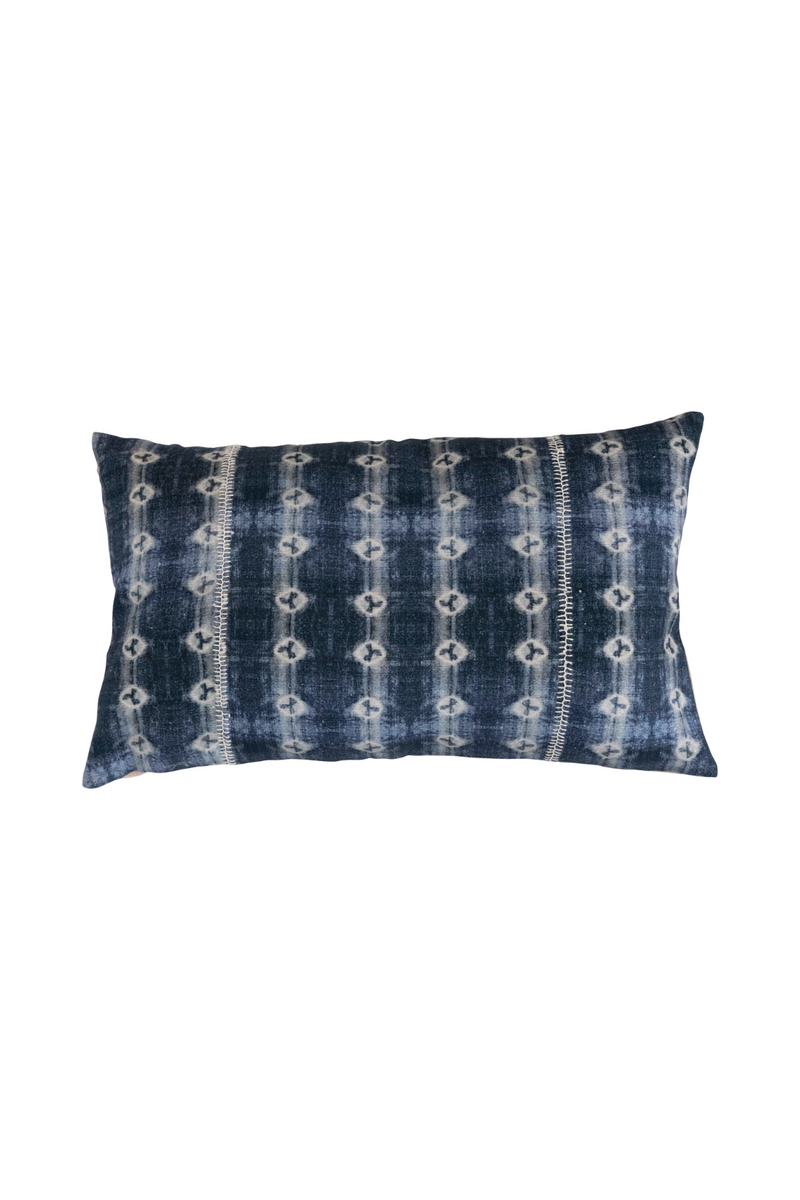 Creative-Co-Op-Cotton-Lumbar-Pillow-With-Batik-Print-Embroidery