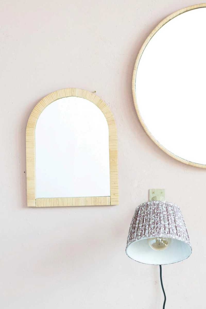 Creative-CoOp-Arch-Rattan-Wrapped-Wall-Mirror