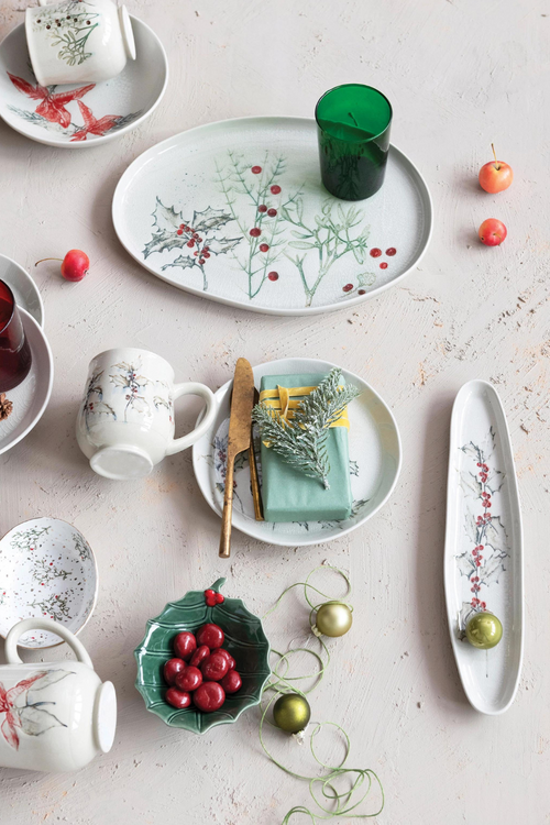 Creative-Co-Op-Cabin-Holiday-Oval-Ceramic-Platter-Tray