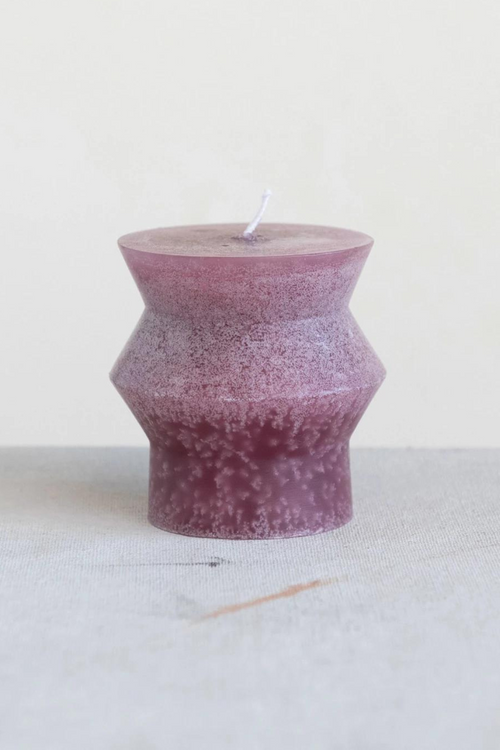 Creative-CoOp-Small- Totem-Pillar-Candle-Unscented-Pinot-Purple