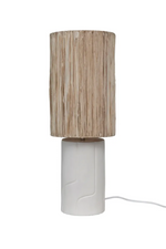    Creative-CoOp-White-Resin-Raffia-Modern-Boho-Table-Lamp