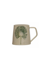 9 of 13:Debossed Leaf Ceramic Mug