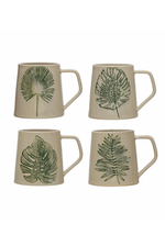 13 of 13:Debossed Leaf Ceramic Mug