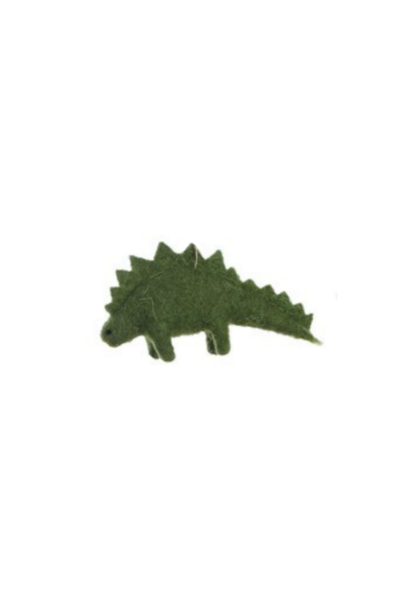 Creative Co-Op Wool Felt Dinosaur Ornament Stegosaurus