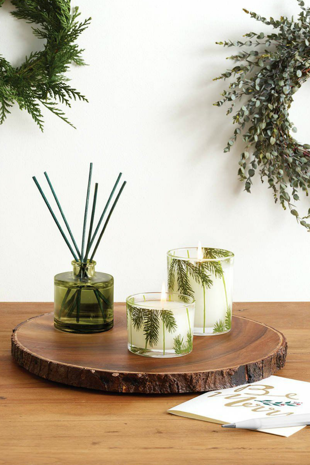 Thymes Frasier Fir Reed Diffuser ECOVIBE Frasier Fir Candles