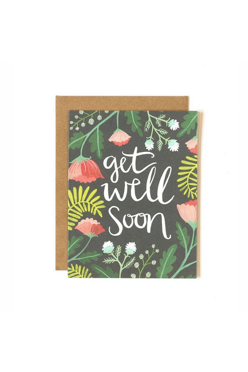 One Canoe Two Get Well Floral Greetings Card
