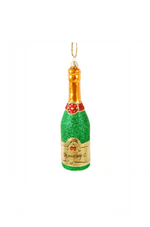 Cody Foster Glittered Champagne Ornament Green
