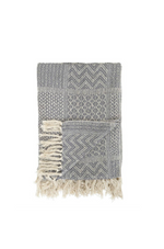 1 of 2:Slate Recycled Cotton Throw