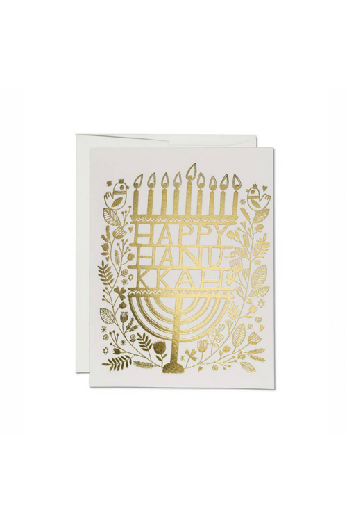Red Cap Hanukkah Candles Cards- Box Set