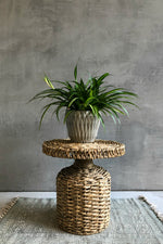 Round Water Hyacinth Table-Bloomingville-ECOVIBE