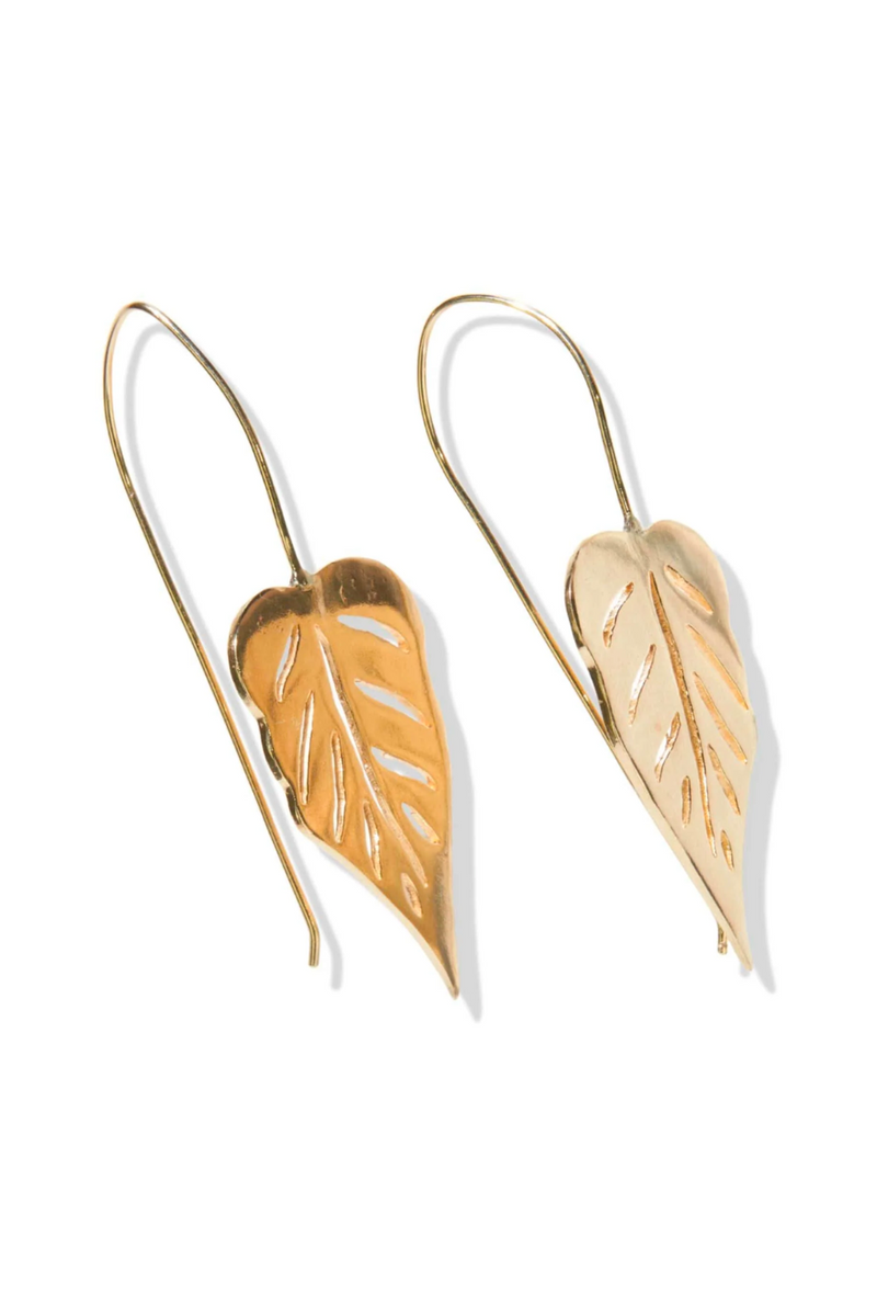 Ink-Alloy-Flora-Palm-Threader-Brass-Earrings