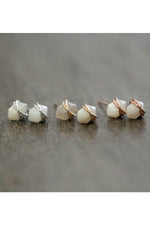 4 of 5:Pike Studs in Mother of Pearl