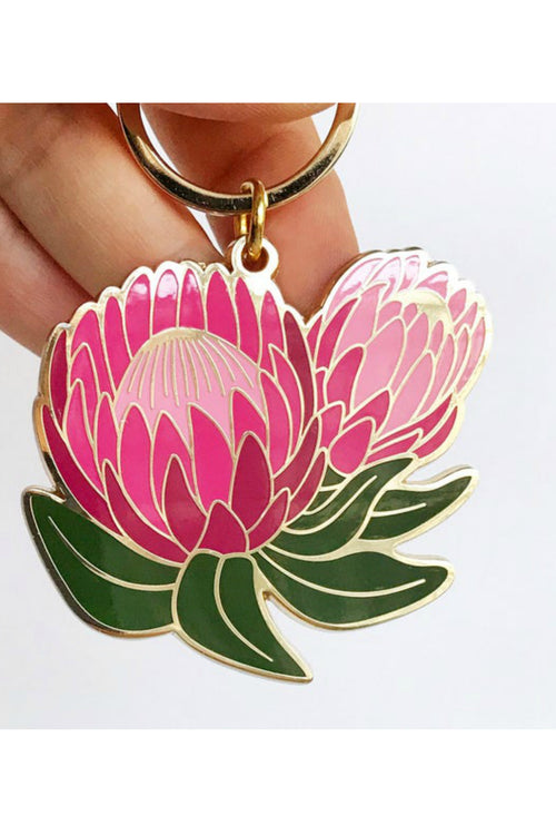 Paper Anchor Co. Ofelia Protea Floral Keychain