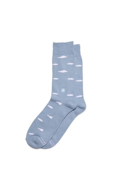 Socks that Support Mental Health - Blue Clouds