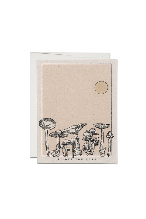 Red Cap Cards Mushroom Love Greeting Card