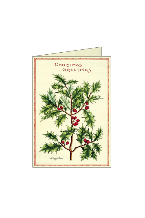 Cavallini & Co. Holly Greeting Card
