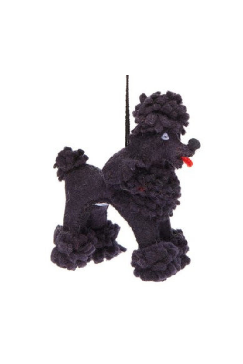 Silk Road Bazaar Black Poodle Ornament