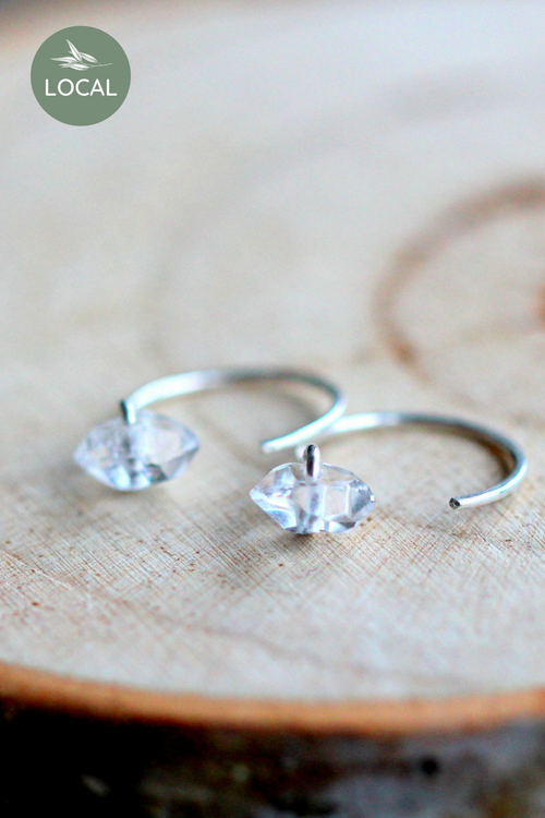Herkimer Diamond Huggies