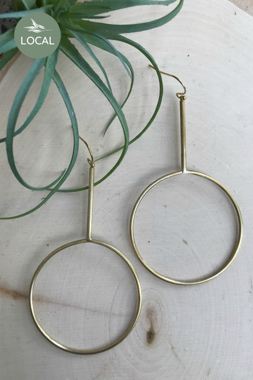 Modern Madini Bar Hoop Earrings
