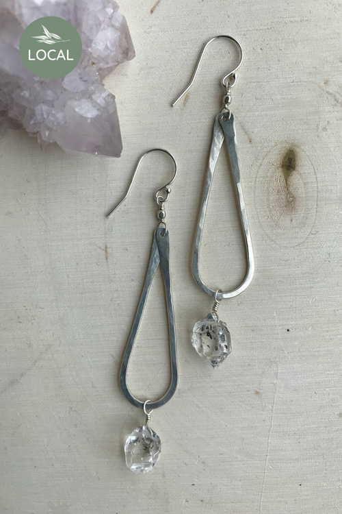 Teardrop Gem Drop Earrings