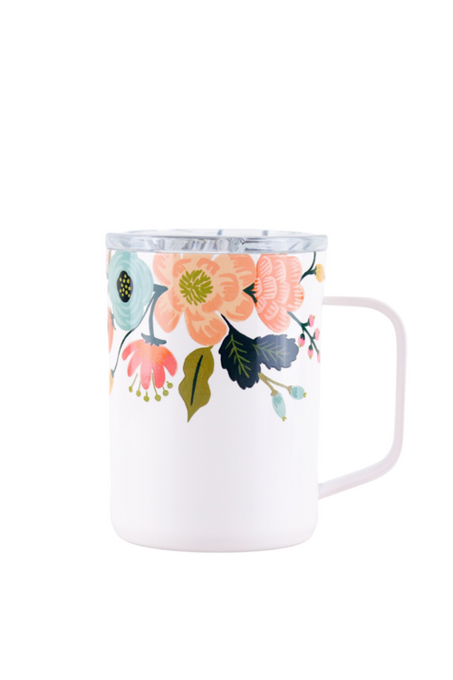 Corkcicle Mug in Lively Cream Floral