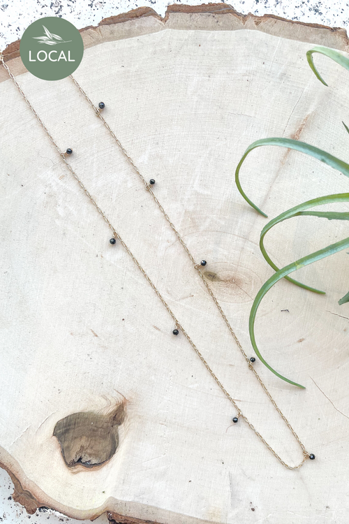 Delicate Gold Bead Choker Necklace