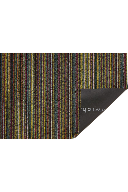 Chilewich Skinny Stripe Shag Mat in Bright Multi