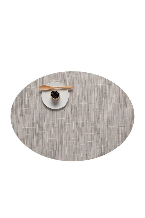 Chalk Oval Bamboo Table Mat