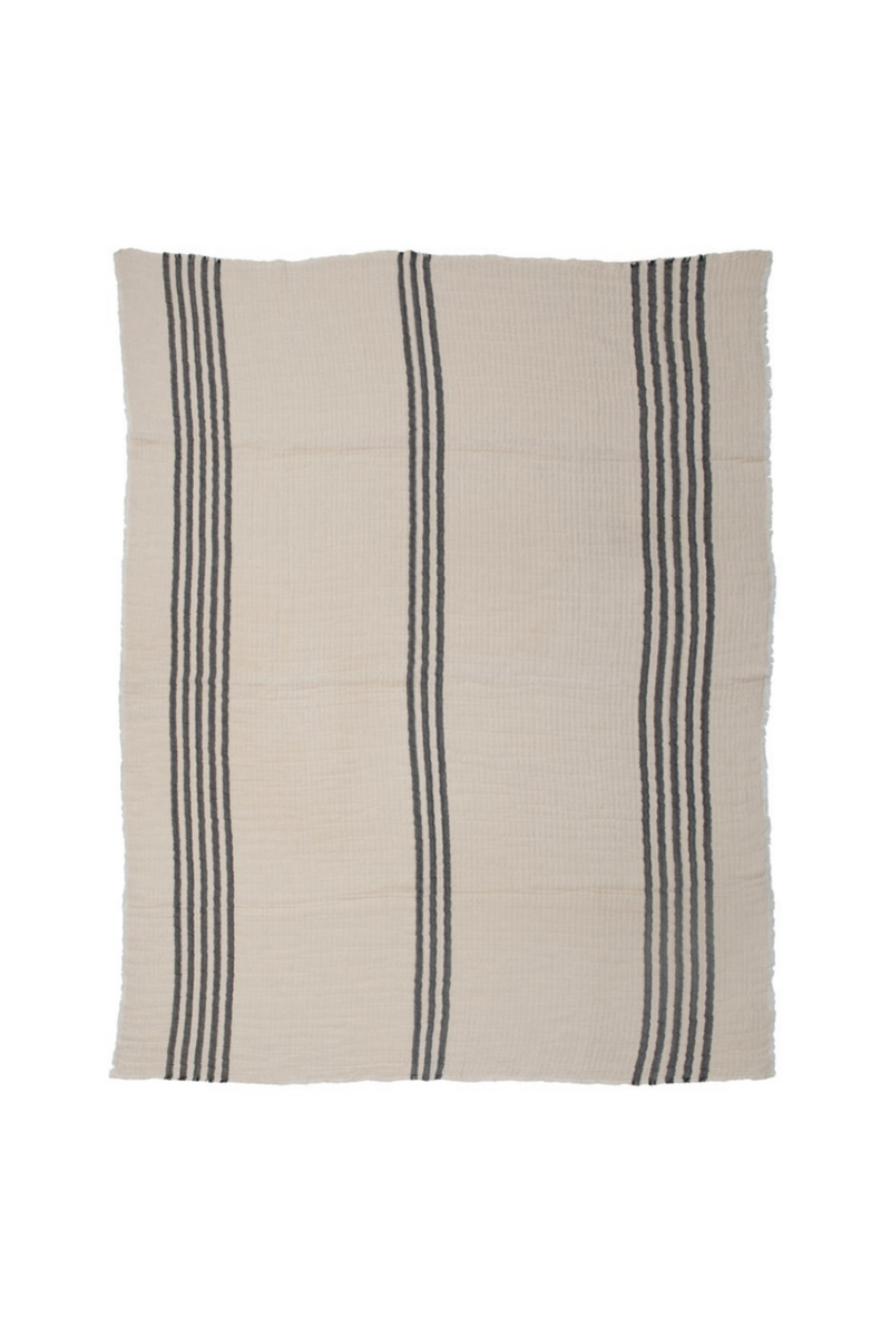 Creative Co-Op Cotton Double Cloth Stitched Throw
