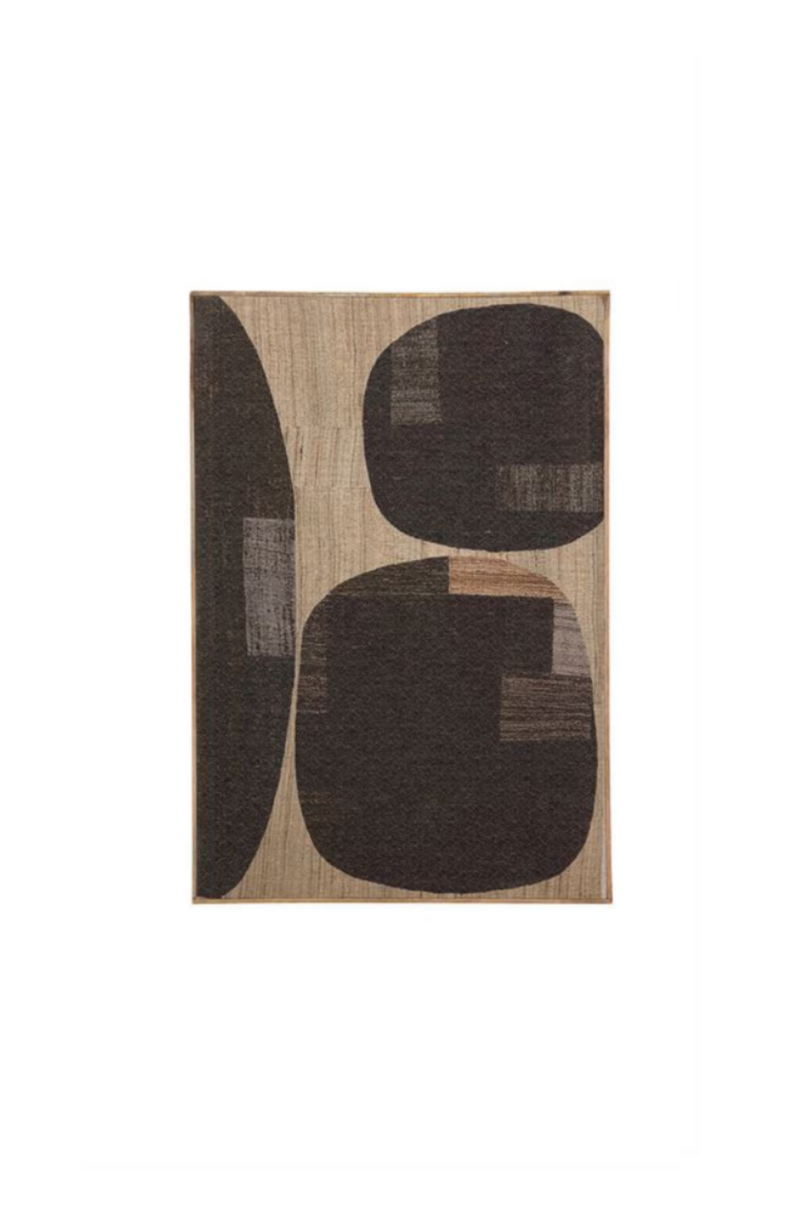 Bloomingville Abstract Framed Fabric Wall Decor