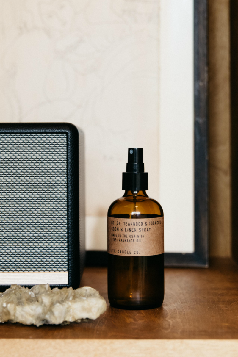 teakwood and tobacco perfume P.F. Candle Co. Room Spray at ECOVIBE teakwood and tobacco perfume P.F. Candle Co. Room Spray at ECOVIBE