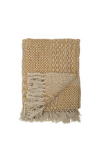 1 of 3:Mustard Recycled Cotton Throw
