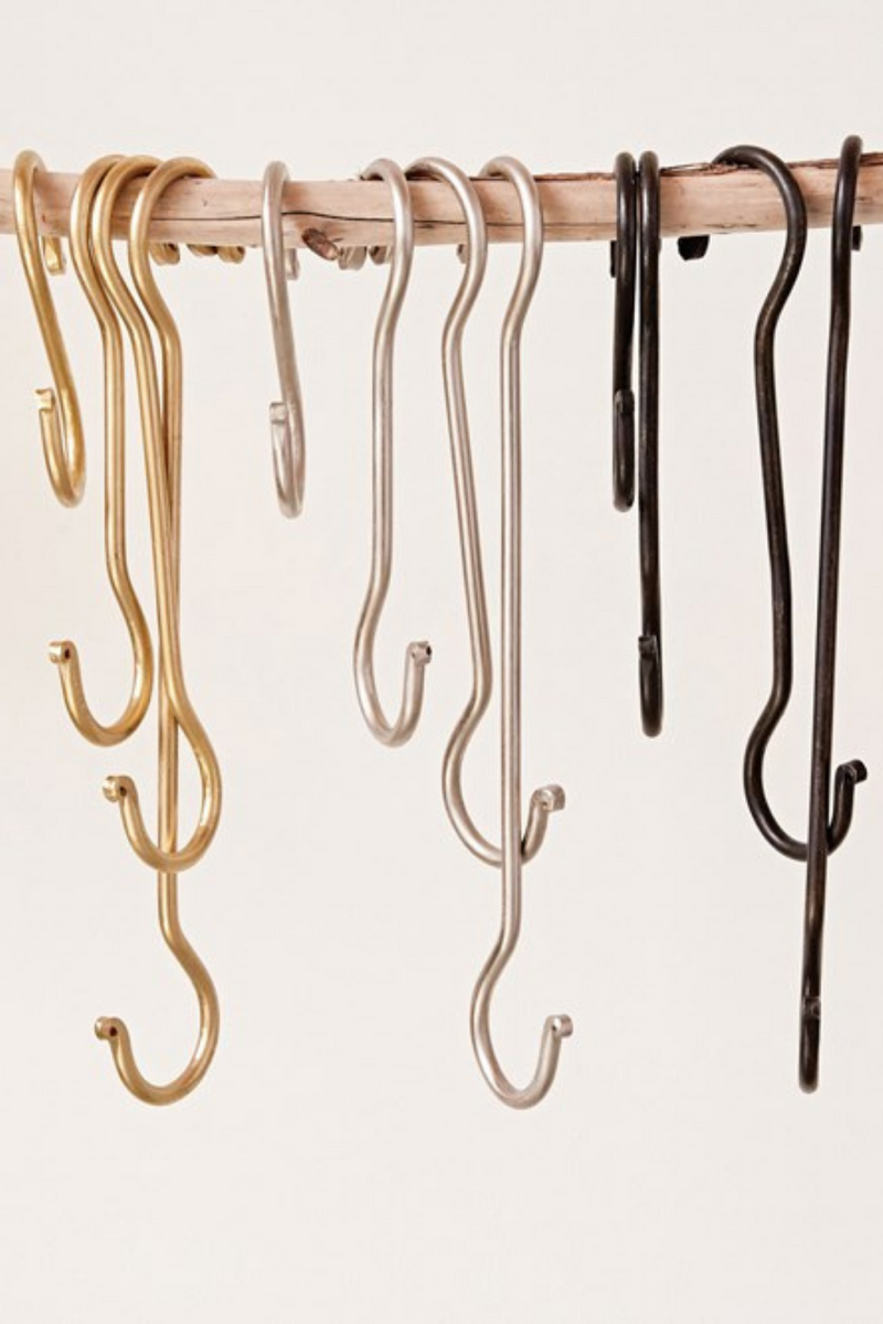 Creative Coop Hand Forged Iron S-Hooks