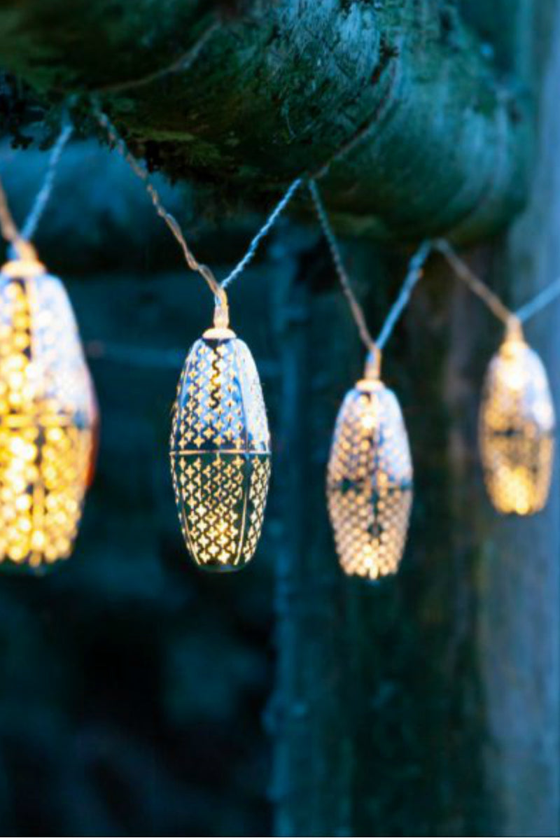 Allsop Stella Solar String Lights Marrakesh Silver