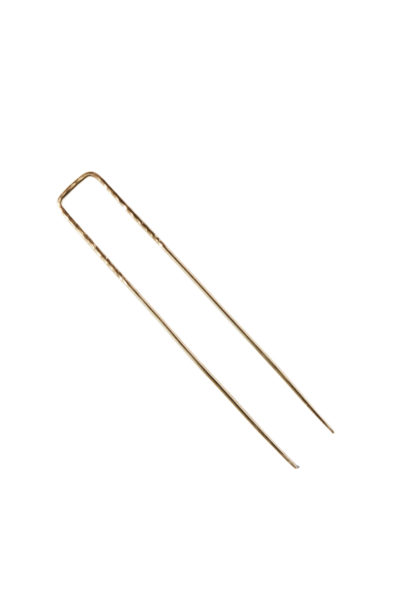 Ink + Alloy Brass Hair Pin- Square
