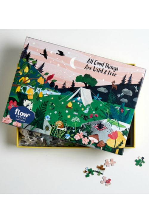 All Good Things Are Wild and Free 1,000-Piece Puzzle JIGSAW By Irene Smit Astrid van der Hulst Editors of Flow magazine Illustrated by Valesca van Waveren